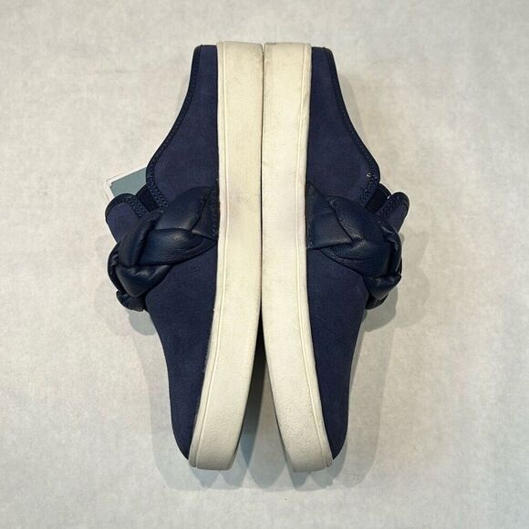 Spenco Barbados Mules Shoes Slip Ons Slides Peacoat Navy Blue Sz 8.5 Hanna Braid - Picture 3 of 10